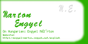 marton engyel business card